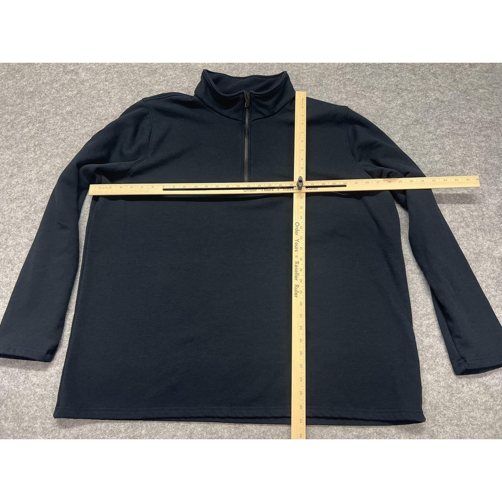 DragonWear Pullover Mens 3XL Blue Flame Resistant Fleece 1/4 Zip Mock Neck - Picture 3 of 9